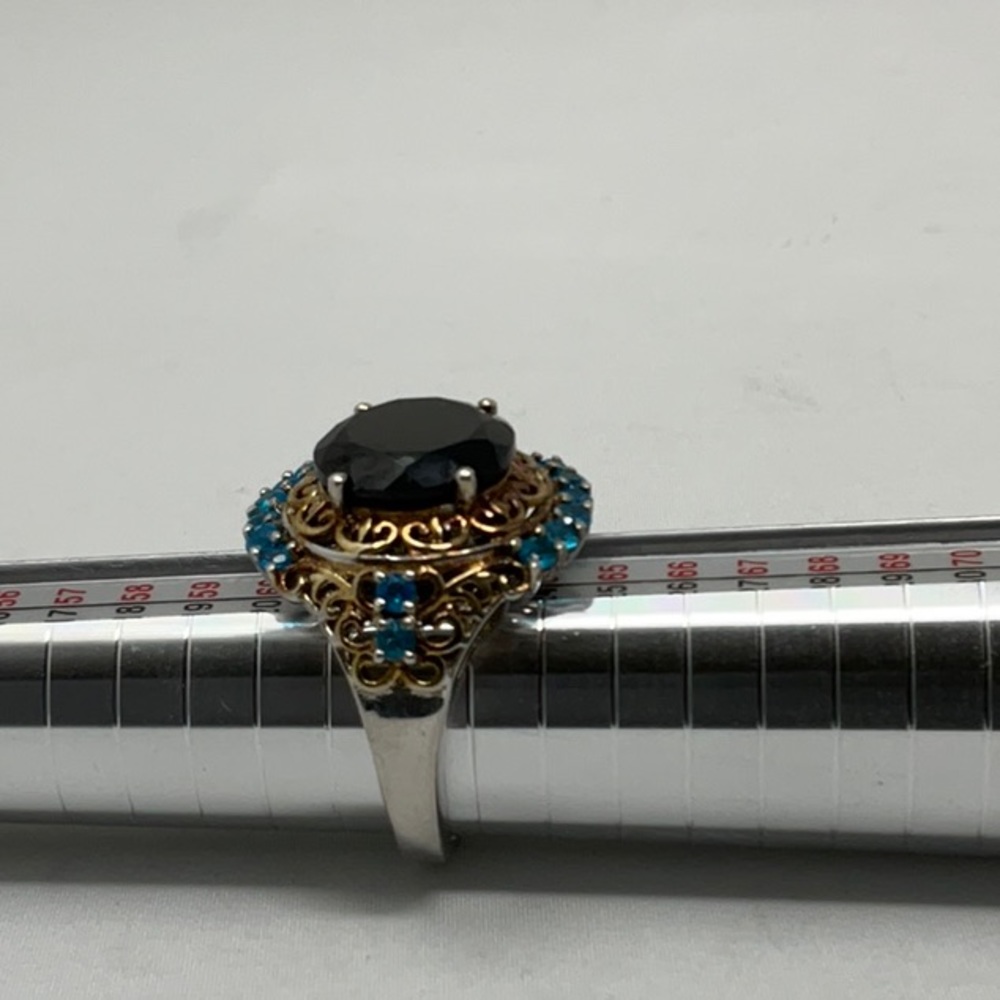 Big Beautiful Solid Sterling Silver Cocktail Ring… - image 2